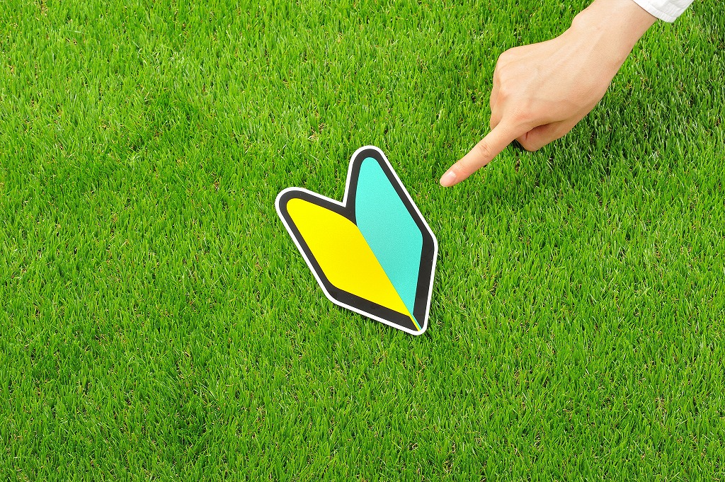 初心者マーク1枚芝生